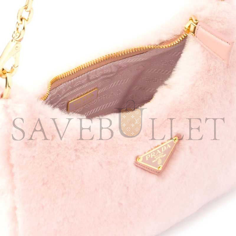 Pra*a re-edition shearling mini bag 1bc204 (22*18*6cm)